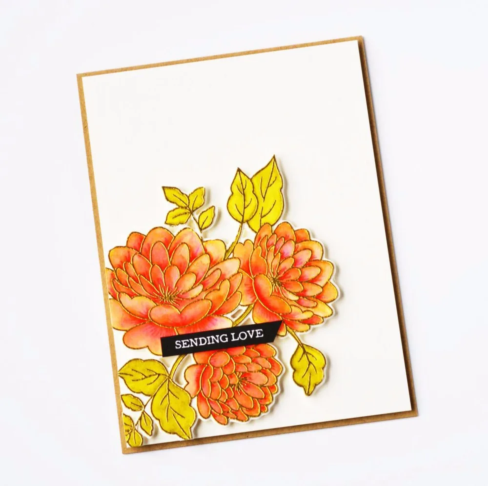 

TPP beautiful flower Clear rubber stamps/kids clear stamps and dies for scrapbooking/card making