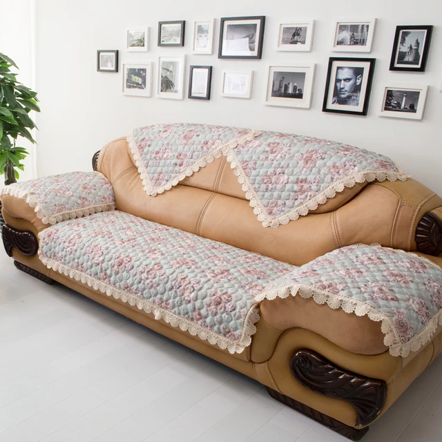 Fashion Linen Sofa Cushion Cloth Four Seasons Genuine Leather Fashion Linen Sofa Cushion Cloth Four Seasons Genuine Leather Cover Quality Rustic Towel