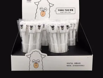 

creative luck sheep cartoon silical gel Pen School Office writing Supply student Stationery gift black Neutral ink pen 48pc/lot