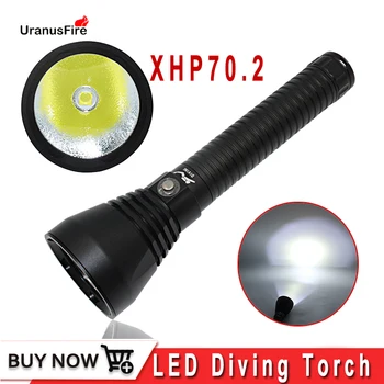 

Ultra Bright XHP70.2 LED Diving Flashlight XHP70 Flashlight Linternas Underwater Waterproof Lamp 26650 Torch Scuba Lantern
