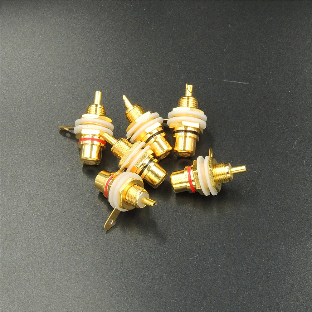 80pcs Gold Plated Amplifier Audio Terminal RCA CONNECTOR Female Jack