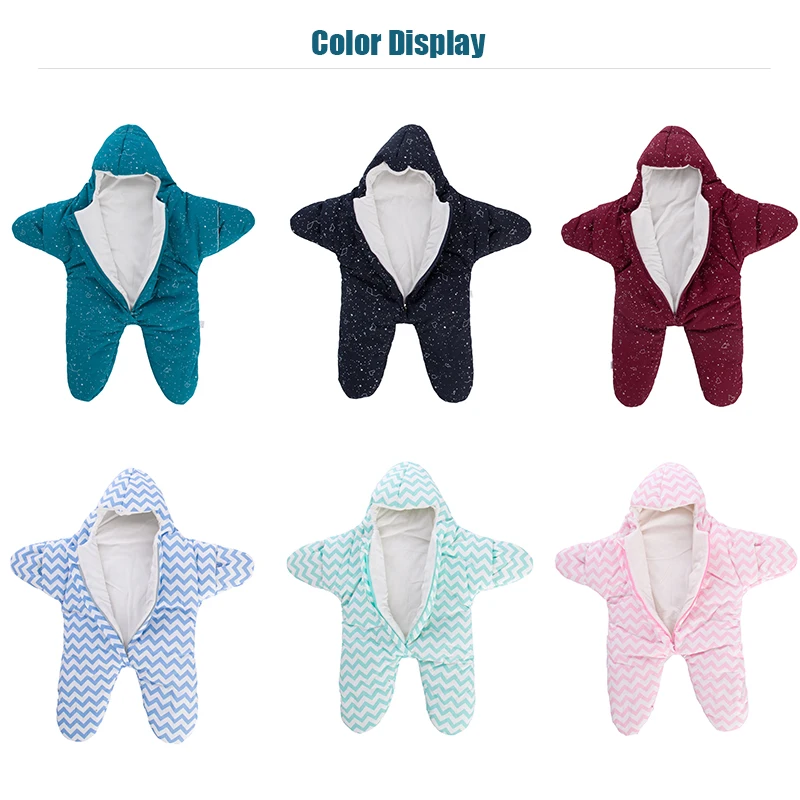 Baby Stroller Sleeping Bag Winter Warm Sleepsacks Robe For Infant Starfish Wheelchair Envelopes For Newborns Footmuff Baby Sleep