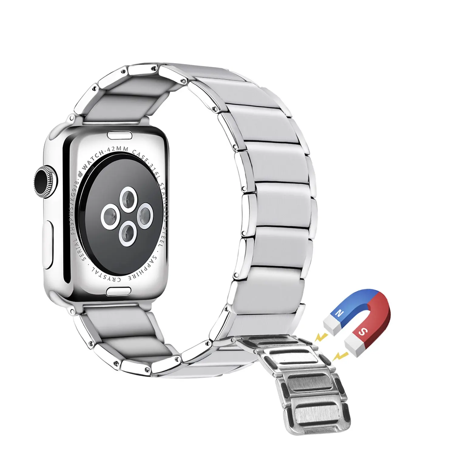 Stainless Steel Strap for apple watch band 38/42mm Metal Link Bracelet watch Strap for apple watch 4 band 40mm Series 1 2 3 44mm