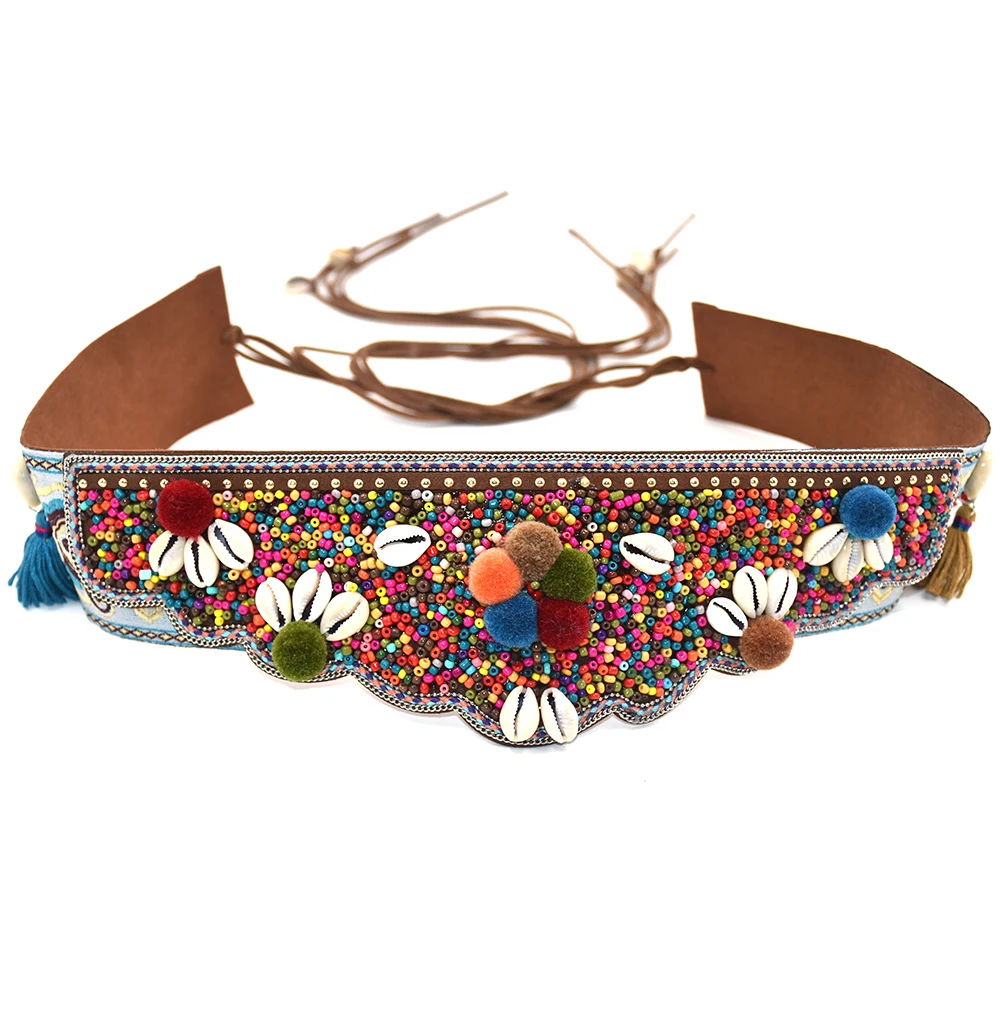 Gypsy Hippie Boho Turkish Bohemian Shimmy Fashion Style Belt Dance Body Chain Ethnic Sash Belt Dresse Retro Black Leather Belts