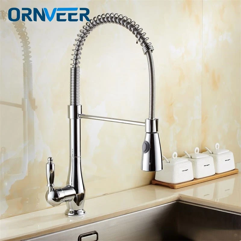 

New Design Chrome Pull Out Kitchen Faucets, Copper Pull Down Kitchen Tap Mixers, torneiras