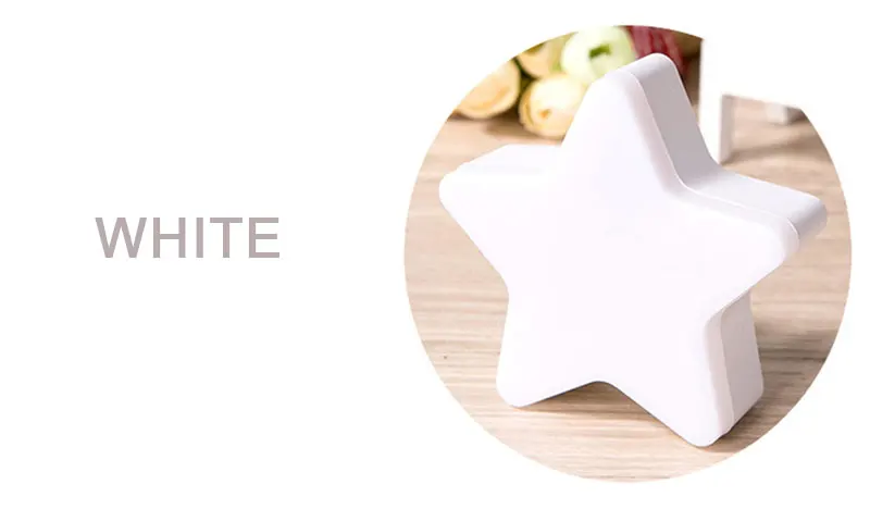 LED Star Night Light EUUS Plug Smart Light Sensor Wall Night Lamp For Baby Room Kids Bedroom Home Decoration Energy Saving 110-220V (4)