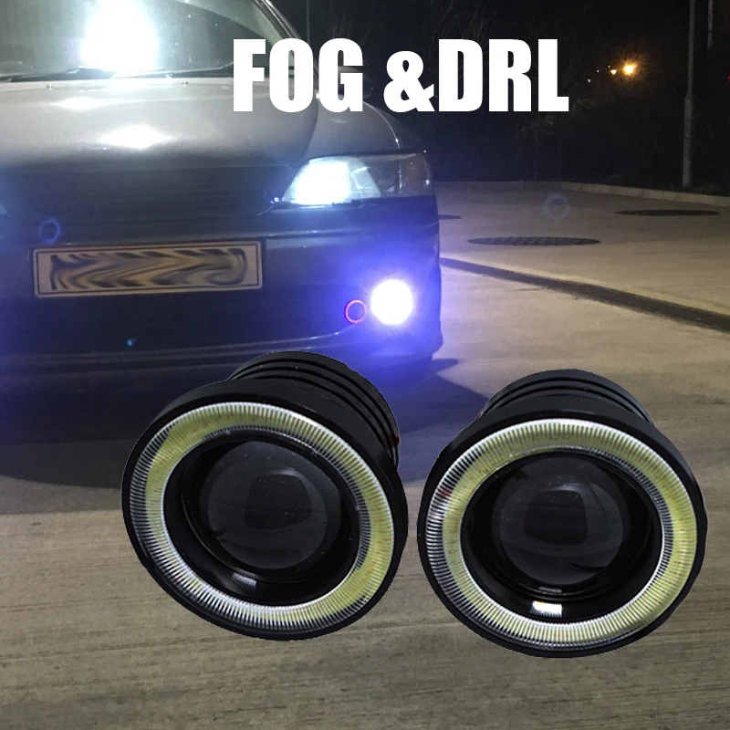 High Quality 3 5inch 89mm 30W Halo Fog Lamp LED COB Angel Eyes Fog Light White