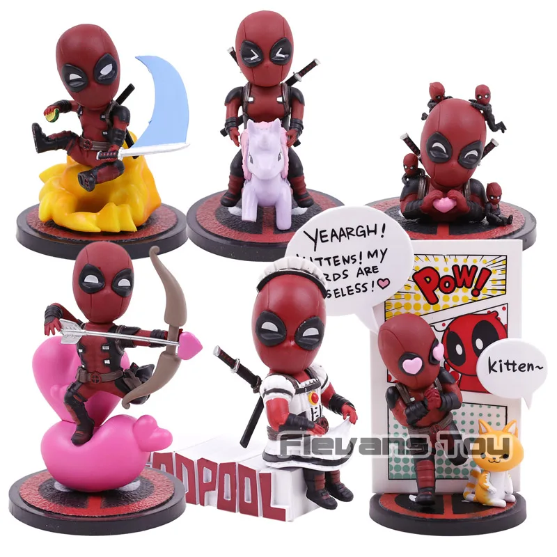 

Mini Egg Attack Series Deadpool Q Version Dead Pool PVC Figure Collection Model Toy Car Decoration Dolls