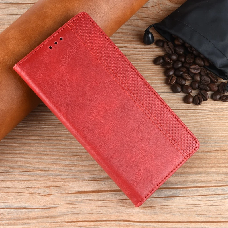 Для Alcatel 3 чехол роскошный Флип PU кожаный, в виде бумажника, магнитный адсорбционный чехол для Alcatel3 5053Y 5053D 5053K телефонные сумки - Цвет: Red