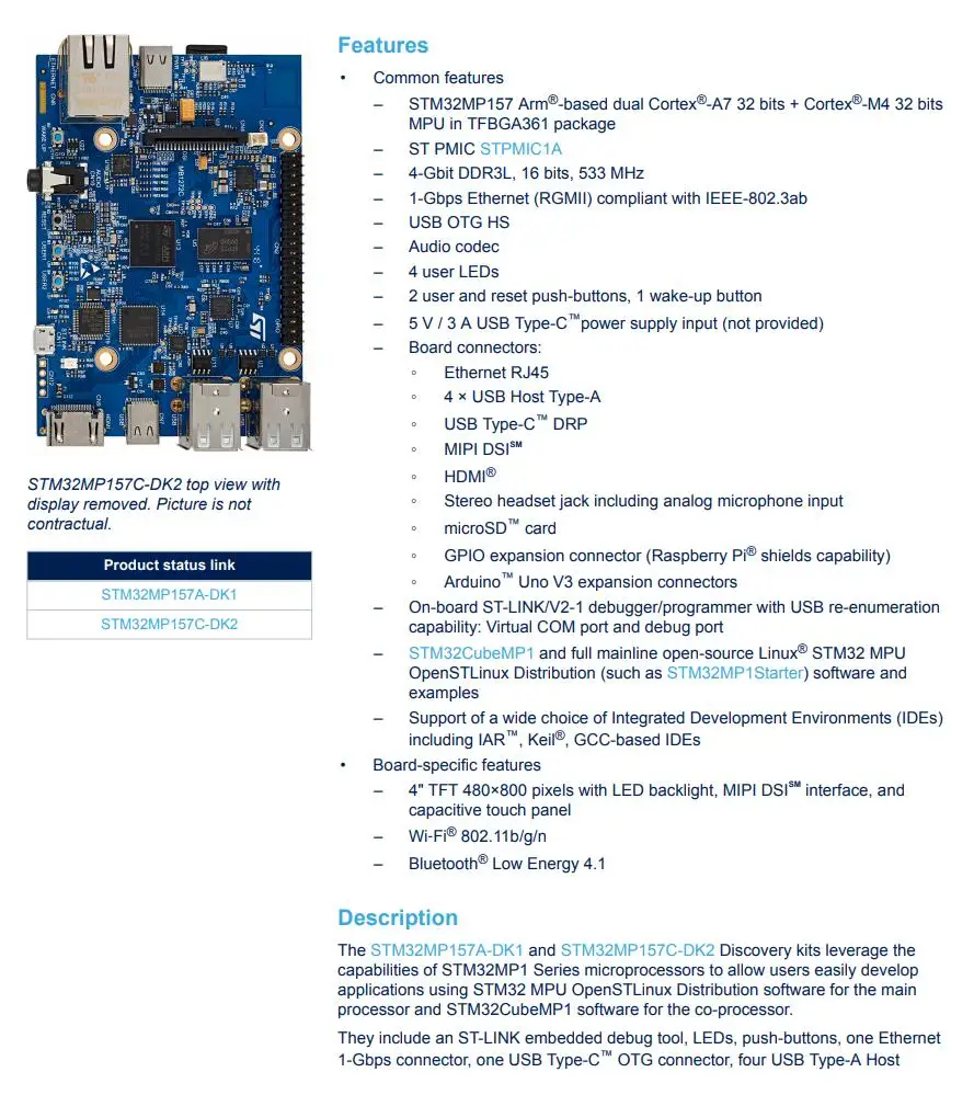 STM32MP157A-DK1 INFO 2