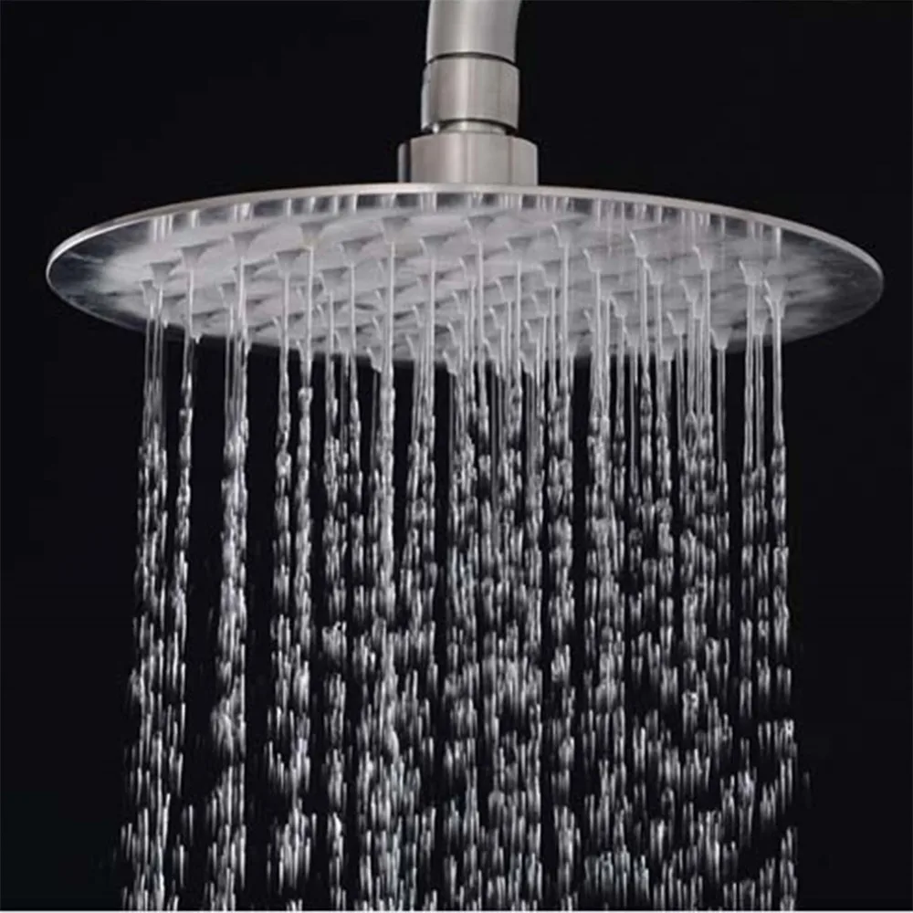 8 дюймов ультра-тихий водосберегающий дождь для ванной круглые насадки для душа Топ спрей ABS и нержавеющая сталь