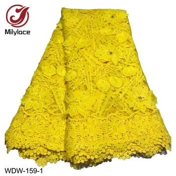 

African Lace Fabric 2019 Embroidered Nigerian Laces Fabric Bridal Quality French Tulle Lace Fabric for Wedding Party WDW-159