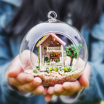 

Mini Sweet Heart DIY Glass Ball LED Lamp Toy Assembly Building Model Craft Toy Gift