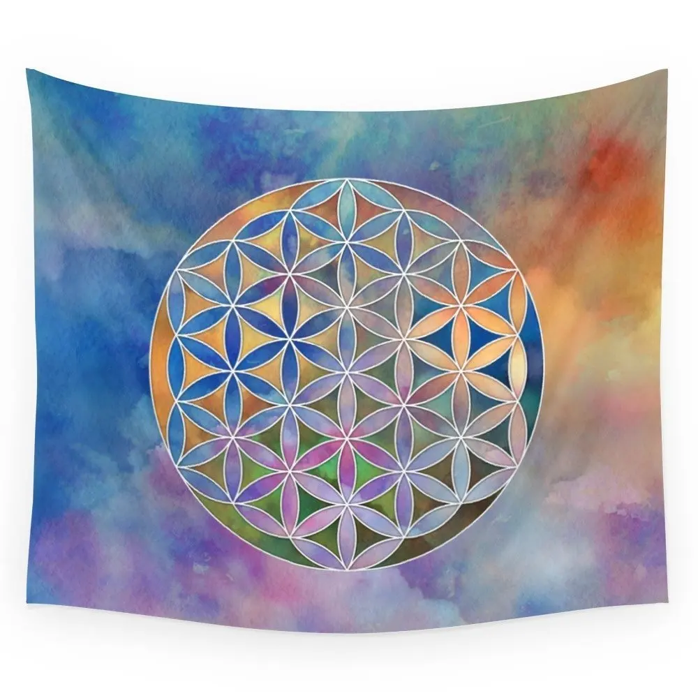 Настенный Гобелен цветок жизни в небе|wall tapestry|flower of lifetapestry wall |