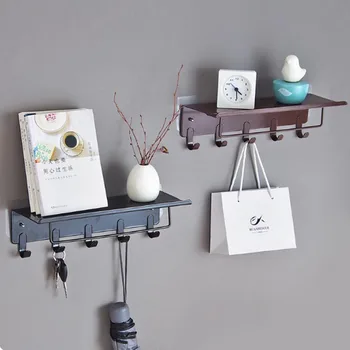 

Iron Wall Shelf Wall Mounted Storage Rack Organization For Bedroom Kitchen Home Decor Kid Room DIY Wall Decoration Holder