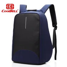 Anti-Theft Дизайн Coolbell CB-800115 дюймов, 15.6 дюймов Anti-Theft Тетрадь рюкзак для ноутбука USB Перезаряжаемые Порты и разъёмы полностью Водонепроницаемый