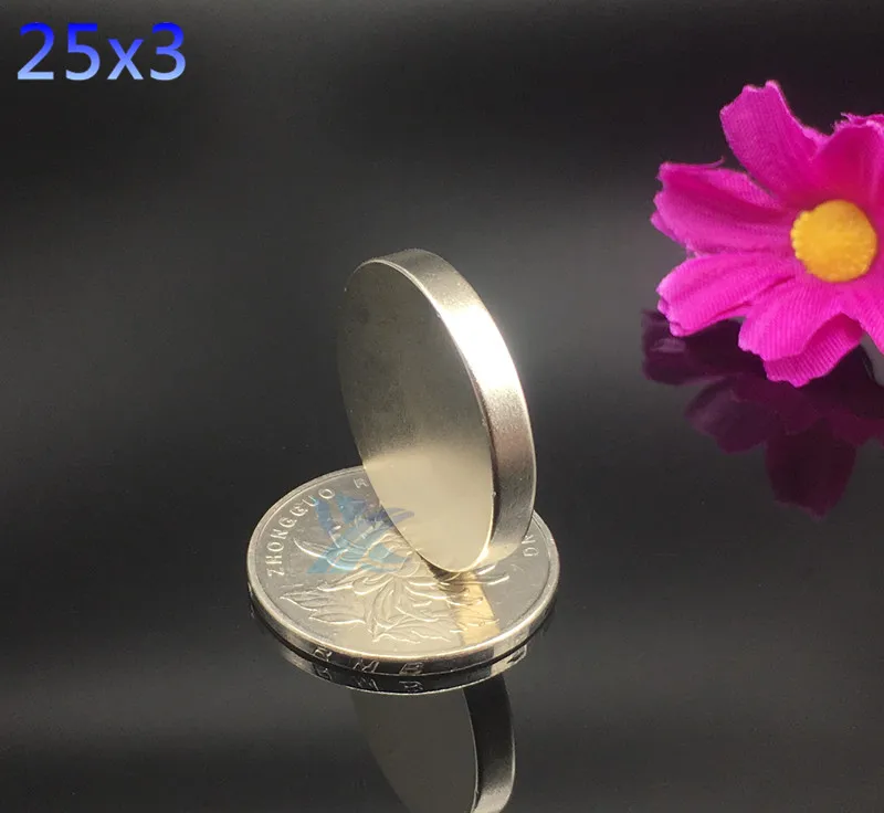 

20pcs Bulk Round NdFeB Neodymium Disc Magnets Dia25mm x 3mm N35 Super Powerful Strong Rare Earth NdFeB Magnet Free shipping 25*3