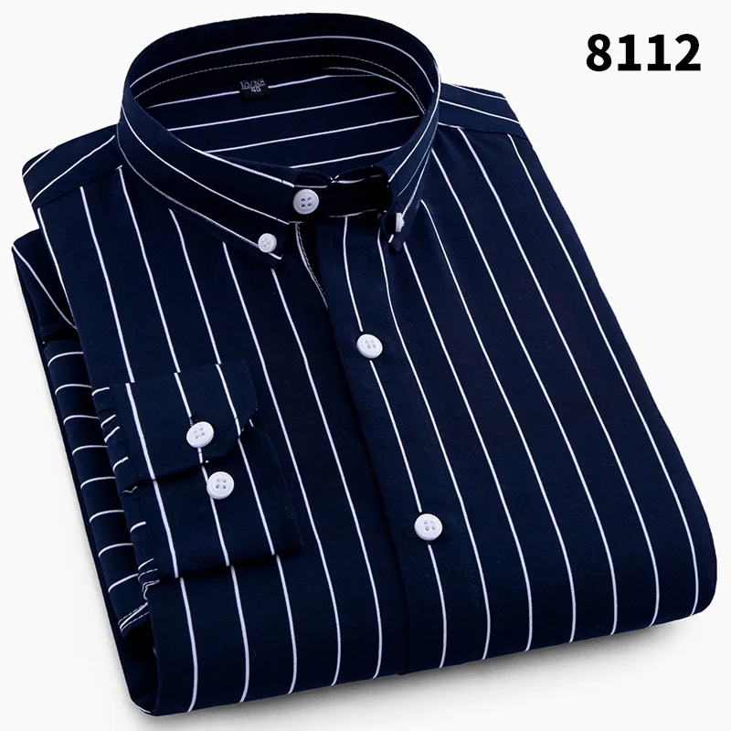 Весенняя рубашка с принтом, Мужская брендовая повседневная одежда, мужская классическая рубашка с длинными рукавами с геометрическим рисунком, нестандартная приталенная рубашка, полиэстер, рубашка для отдыха, xl - Цвет: 8112
