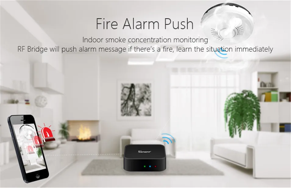 New Sonoff RF Bridge WiFi 433 MHz Replacement Home Automation Universal Switch Intelligent Domotica Wi-Fi Remote RF Controller-3