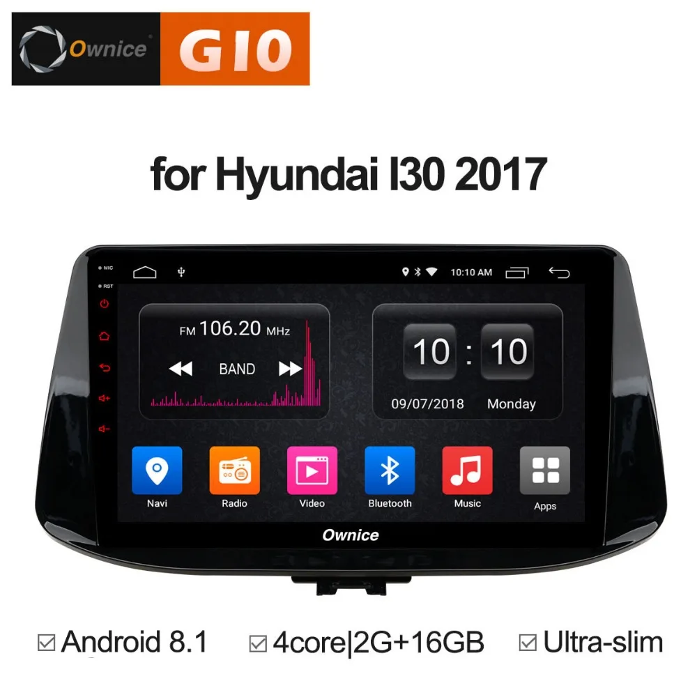 Четырехъядерный 4 ядра 2 ГБ ОЗУ + 16 Гб ПЗУ 9 дюймов Android 8 1 радио для Hyundai I30 2017