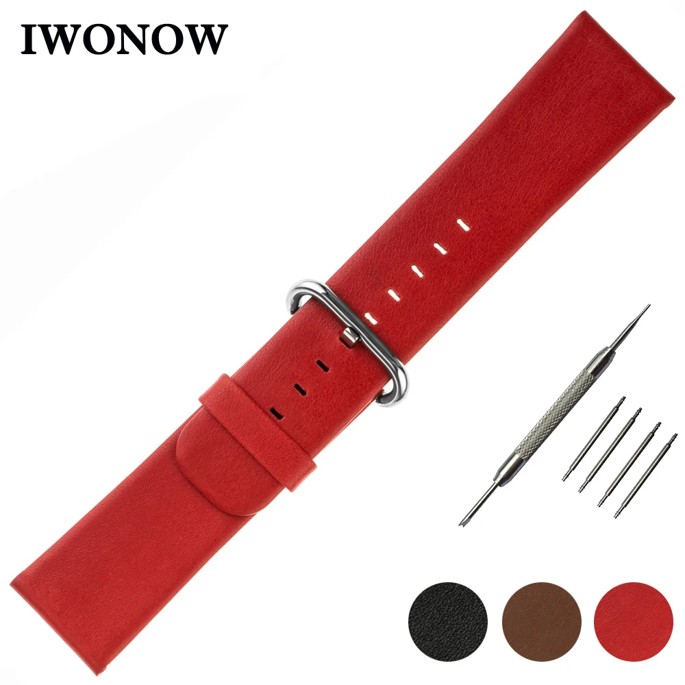 

Genuine Leather Watch Band 22mm for Asus ZenWatch 1 2 Men WI500Q WI501Q Stainless Steel Pin Buckle Strap Wrist Belt Bracelet
