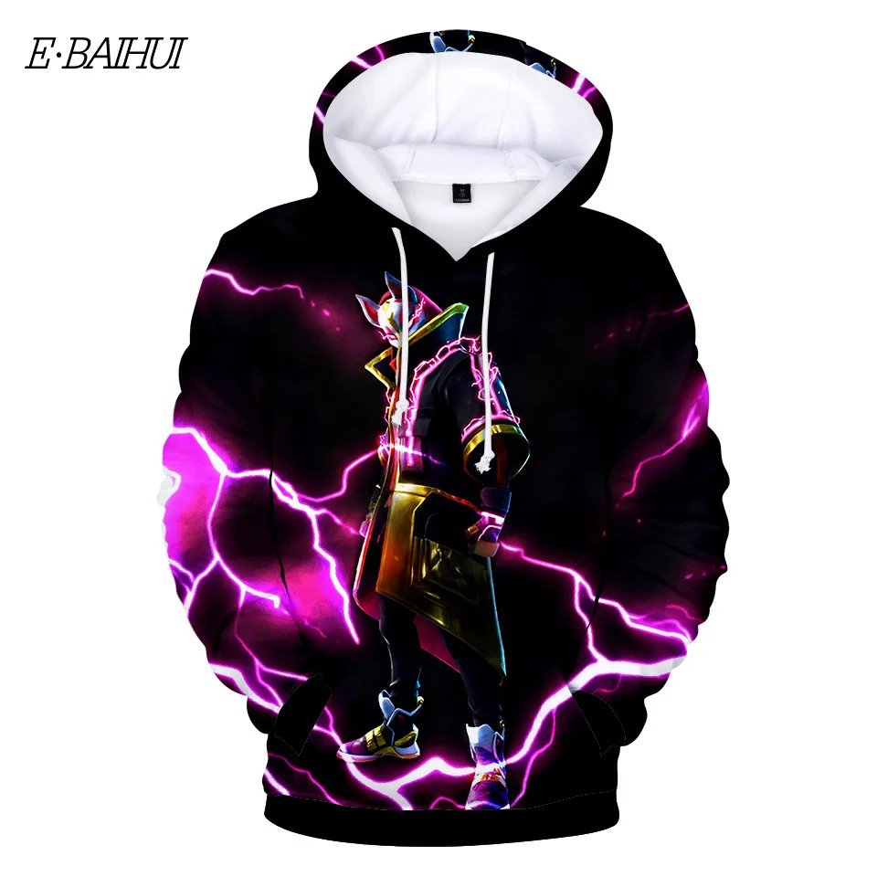 

E-BAIHUI 3Colors 3D Hoodies Battle Royale Print Sweatshirt Men Women Hooded Pullover Fortnight Funny Hip Hop Mens Hoodies FH01