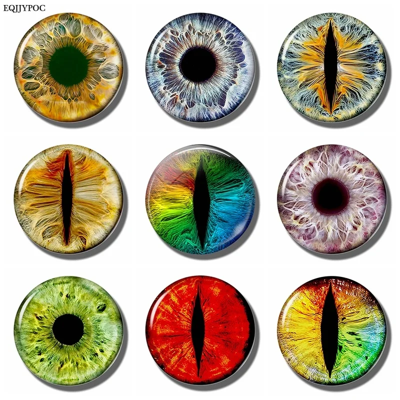

Fantasy Colored Eye Art 30 MM Fridge Magnet Magic Glass Cabochon Note Holder Magnetic Refrigerator Stickers Fridge Decor