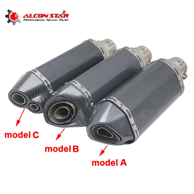 Alconstar-51mm Motorcycle Akrapovic Yoshimura Exhaust Muffler Pipe Dirt bike Escape Modified GY6 Scooter for Honda for Kawasaki Alconstar-51mm Motorcycle Akrapovic Yoshimura Exhaust Muffler Pipe Dirt bike Escape Modified GY6 Scooter for Honda for Kawasaki