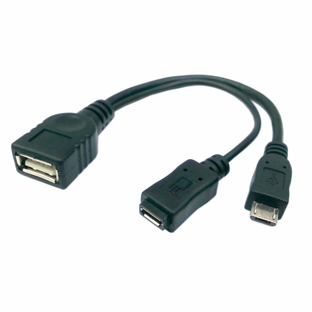 2 в 1 OTG Micro USB хост мощность Y сплиттер USB адаптер к Micro 5 Pin мужской женский кабель