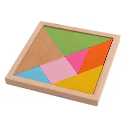 Детские деревянные обучающие игрушки для детей головоломка развивающая игрушка танграммы геометрические формы распознавание цвета