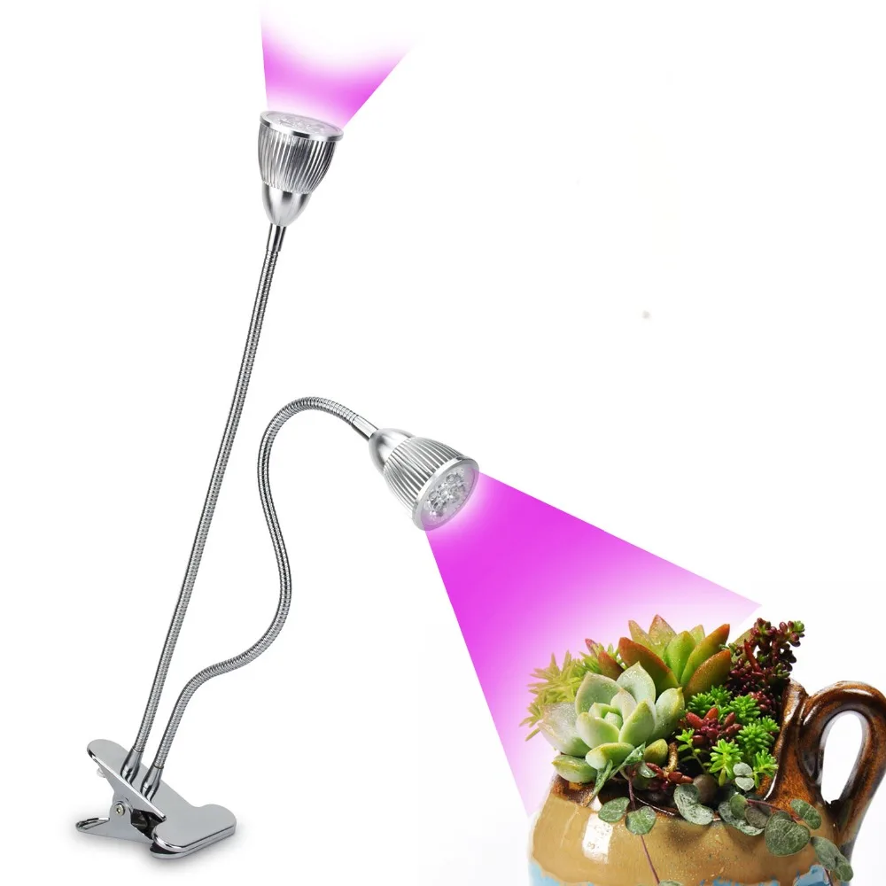 

5W 10W LED Clip Desk Grow Lamp LED Growing Lights with 360 Degree Flexible Gooseneck for Office Home Indoor Greenhouse Plant