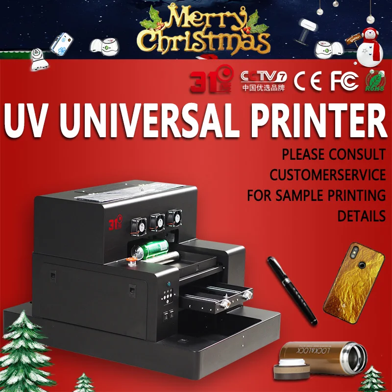

A4 automatic UV With Cylinder Color Inkjet Printer Cup /T Shirt Printing Machine/ 3d Emboss Phone Case