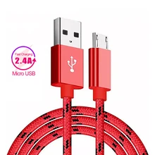 0,2 м 1 м 2 м 3 м Micro USB кабель для быстрой зарядки и синхронизации данных для samsung S4 S5 S6 Note 4 5 Xiaomi Android мобильный телефон usb зарядный шнур