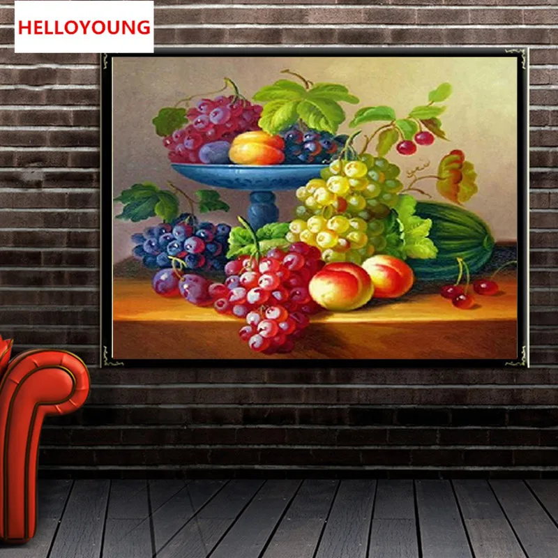 YGS 191 DIY 5D Full Diamond Embroidery Delicious fruit Round Diamond