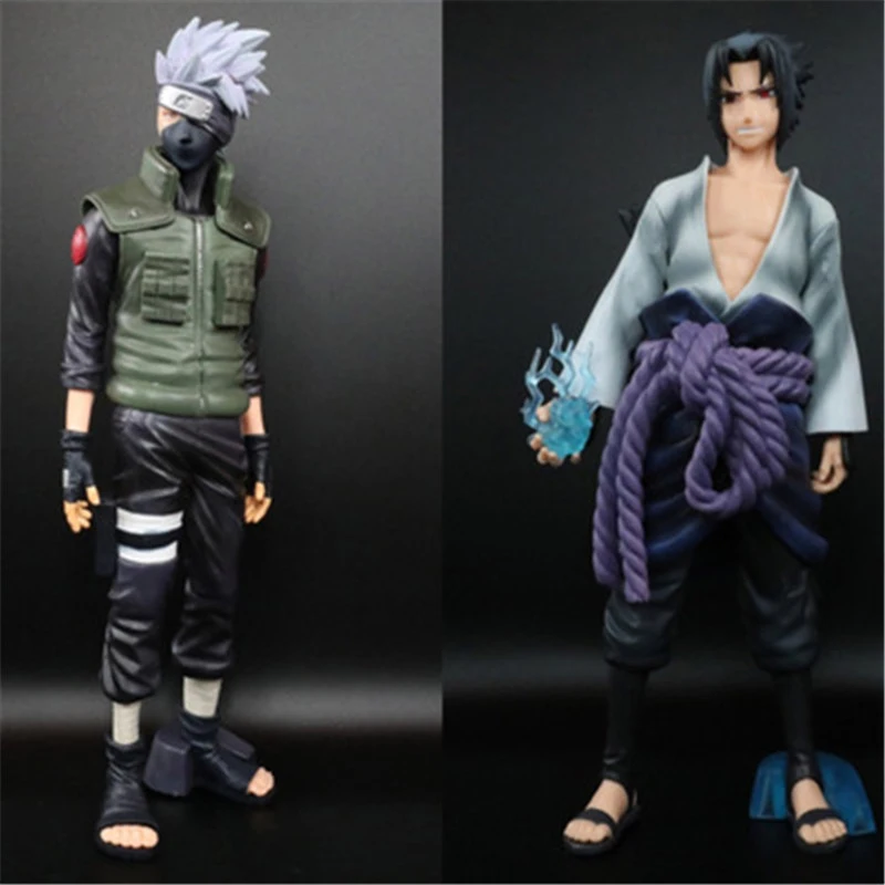 27cm Anime action figure Collectible Action Figures Uchiha Sasuke Kakashi PVC Model Toys gifts for boys home decoration | Игрушки и