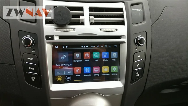 Top DE STOCK Android 9.0 System Car DVD Player GPS Navigation For Toyota Yaris 2005-2011 Headunit Multimedia Autoradio Monitor MAP 4