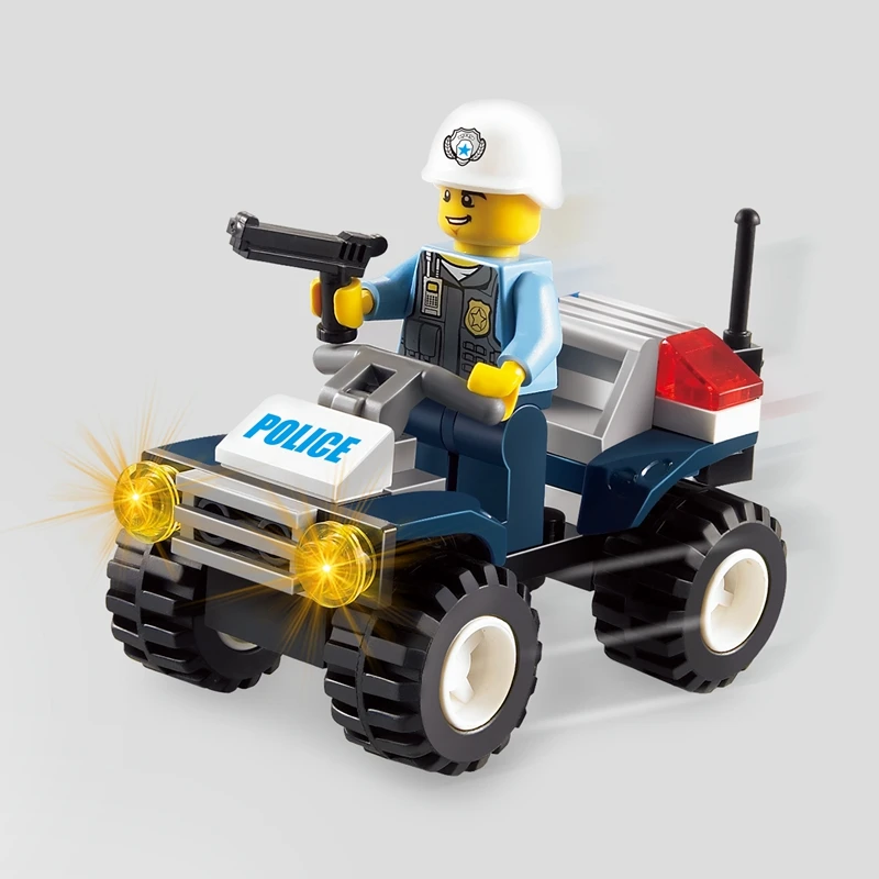

Legoing Military Police Series Patrolman Truck DIY Building Blocks Bricks Toys for Children Compatible with Legoings City Cars