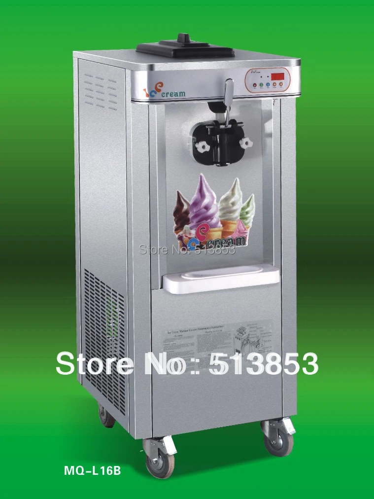 Stainless Steel,Single head, floor stand soft sever ice cream machine, single flavor 16~18 liters/hour