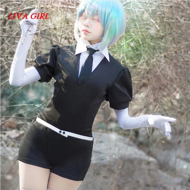 

Land of The Lustrous Cosplay Costumes Phosphophyllite Cinnabar Diamond Bort Morganite Antarcticite Jumpsuits Suits Uniform Anime