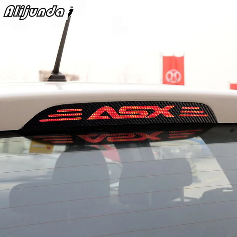 

Alijunda Hollow carbon fiber brake lamp decoration cover tags for mitsubishi asx 2011 -2015 car accessories 1 piece