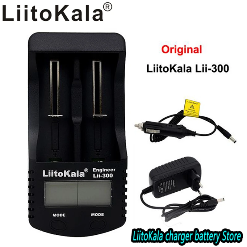 

Liitokala lii-300 LCD 3.7V/1.2V AA/AAA 18650/26650/16340/14500/10440/18500 Battery Charger with screen 5V 1A