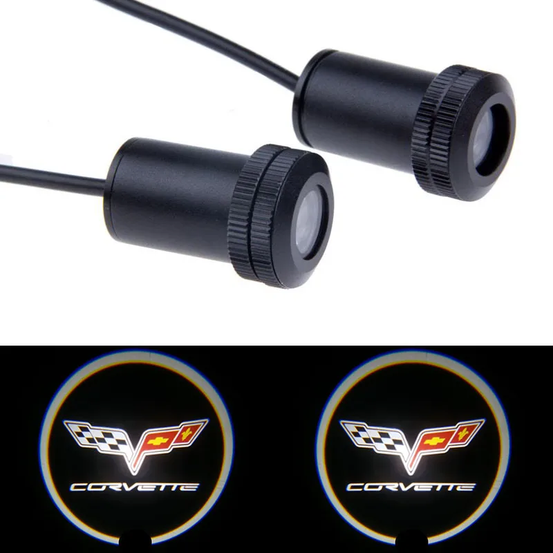 2*Universal Ghost Shadow Logo welcome Car LED Door Light Laser Courtesy Slide Projector logo Emblem light For CORVETTE 2*Universal Ghost Shadow Logo welcome Car LED Door Light Laser Courtesy Slide Projector logo Emblem light For CORVETTE