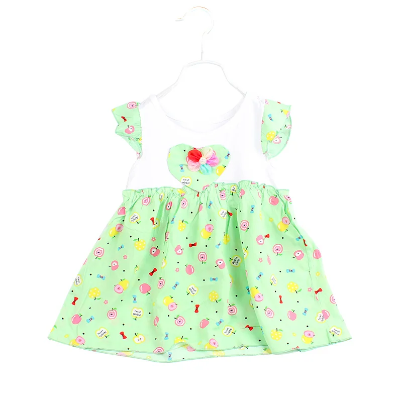 Summer Baby Dresses Apple Print Newborn Dresses For Baby Girls Cotton Floral Dress For Babies Hot Sale Fashion Girls Clothing (1)