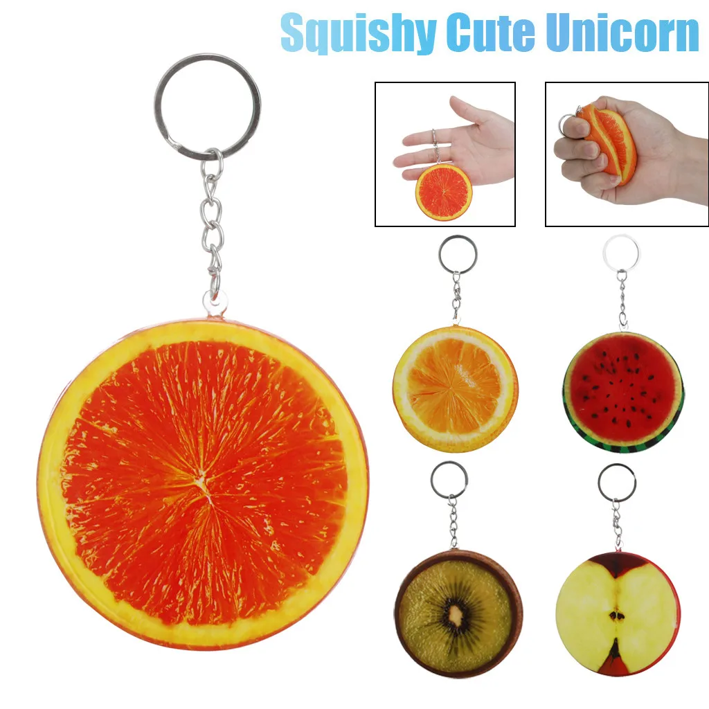 

Squishies Toys Kawaii Cartoon Fruit Slow Rising Cream Scented Keychain Stress Relief antystresowe zabawkipy20%