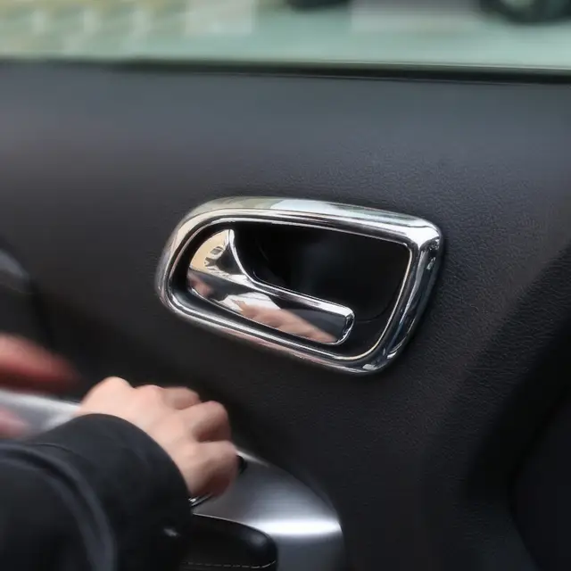 Us 21 83 23 Off Chrome Inner Interior Door Handle Bowl Holder For Dodge Journey Fiat Freemont 2011 2018 2012 2013 2014 Cover Trim Bezel Frame In
