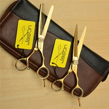 2 шт. 6,0 ''17 см бренд Jason 440C профессиональные человеческие волосы Парикмахерские ножницы для резки+ истончение ножницы J1020