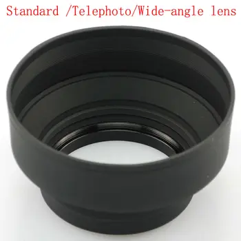 

58mm 3-Stage 3 in1 Collapsible Rubber Foldable Lens Hood 55mm DSIR Lens for C N camera