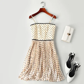 

New women s European and American brand high end custom pressure plait sexy condole cultivate morality dress