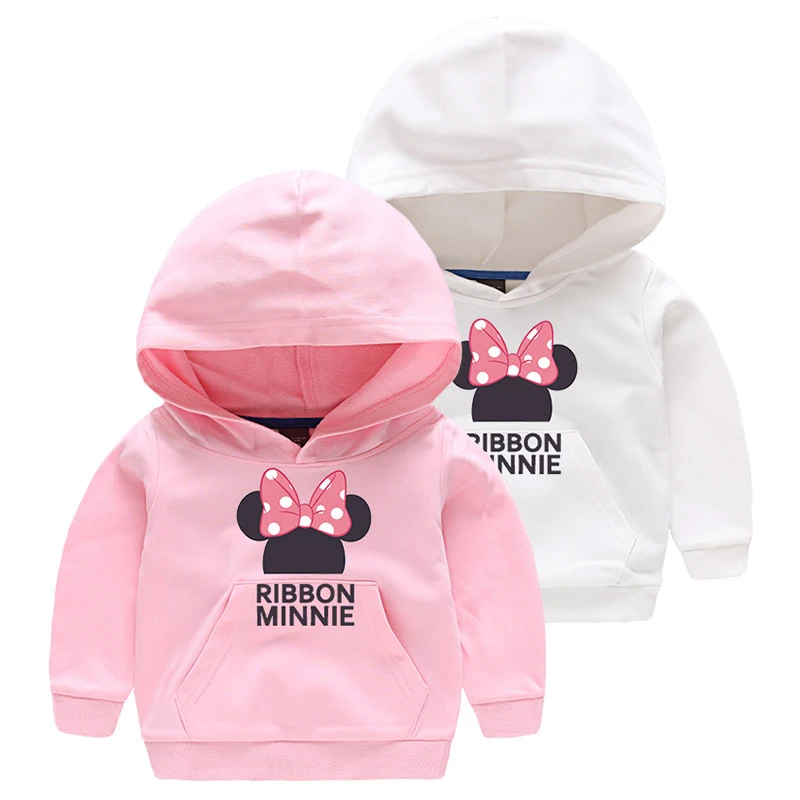 

2019 Baby Girl Clothes Kids Hoodies Spring Autumn Toddler Girls Tops Cartoon Minnie Printed Cotton Cute Hooded Outwear 2-6Years