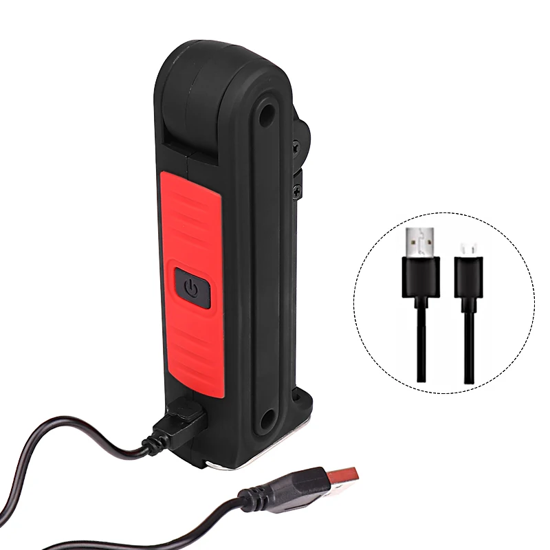 Светодиодный рабочий светильник 800 люмен COB USB Перезаряжаемый Магнитный фонарь, гибкая контрольная лампа, беспроводной Рабочий светильник, аварийная лампа - Испускаемый цвет: RED